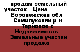 продам земельный участок › Цена ­ 250 000 - Воронежская обл., Семилукский р-н, Терновое с. Недвижимость » Земельные участки продажа   